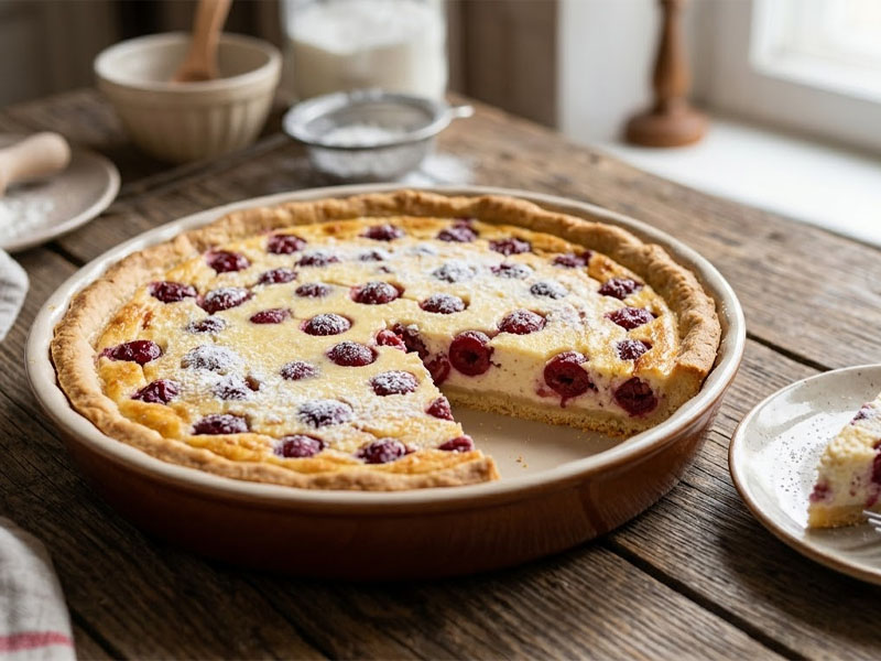 Пирог с творогом и вишней — вид 3