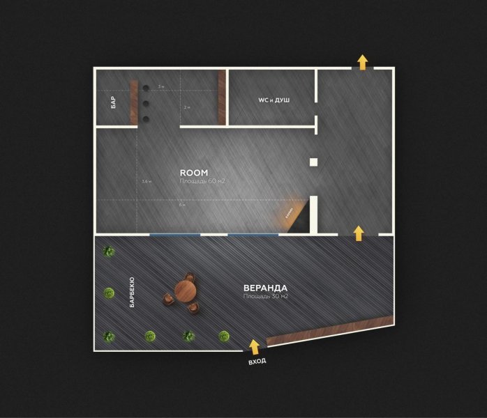 Камерный лофт ROOM с верандой на набережной Москвы-реки — фото 8