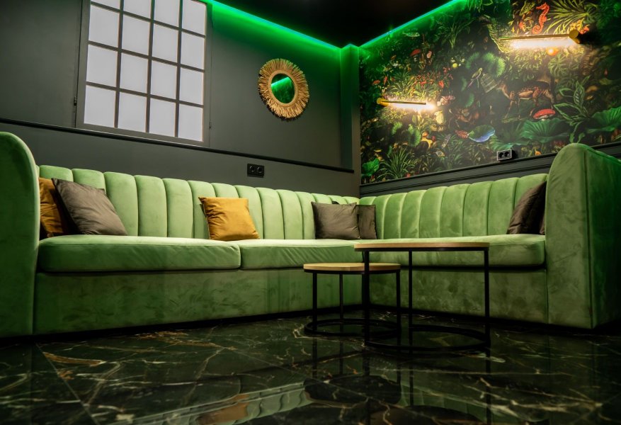N-joy community, Зал третий - уютный караоке-лофт в стиле джунглей — фото 4