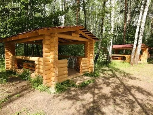 Деревянные беседки в парке Лосиный остров — фото 1