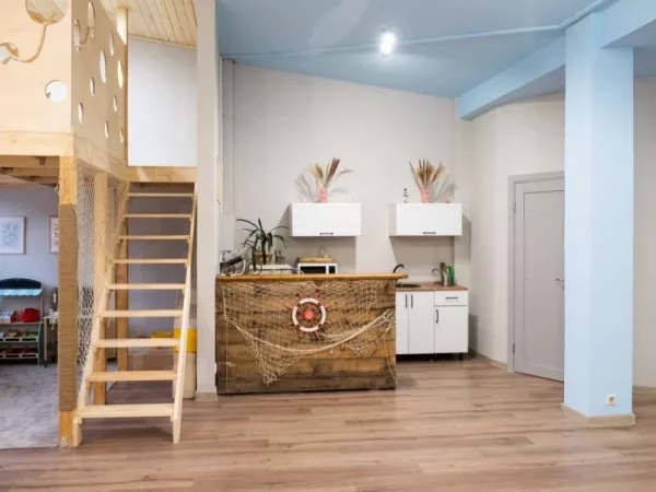 BabySpace Loft, Зал Море - просторный детский лофт с верандой в морском стиле — фото 1