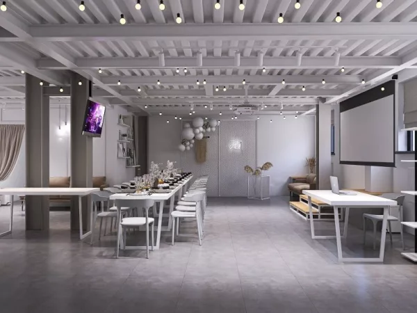 Get Loft - Белый зал в светлых тонах с барной стойкой на Бауманской — фото 1