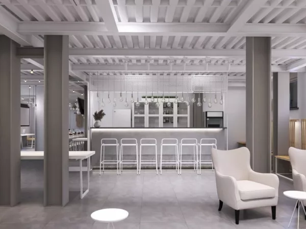 Get Loft - Белый зал в светлых тонах с барной стойкой на Бауманской — фото 2