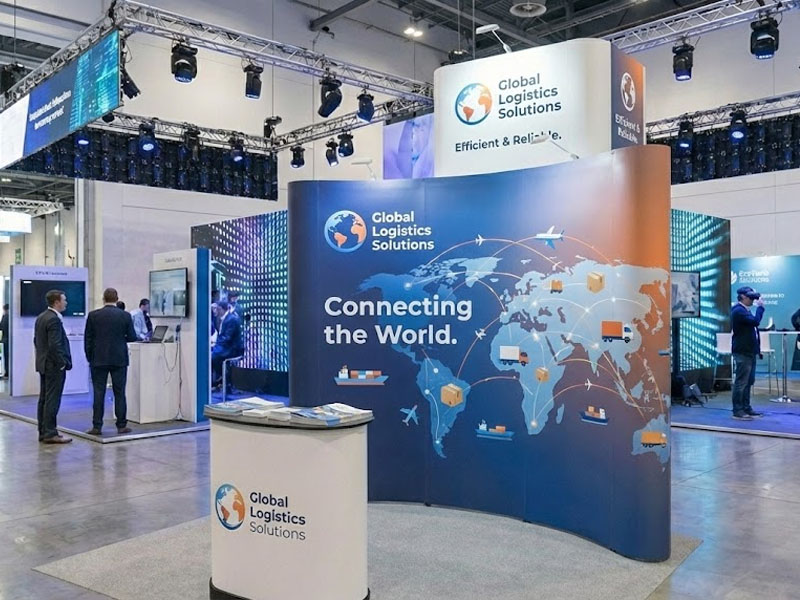 Поп Ап стенд с Башней изогнутая конструкция