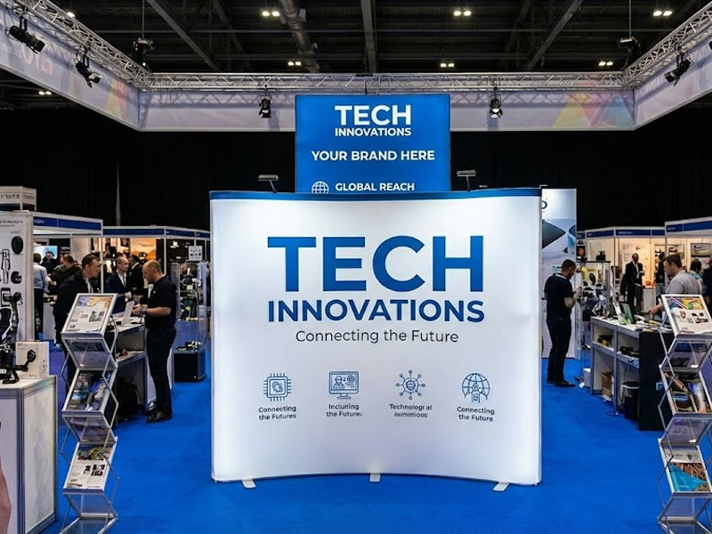 Поп Ап стенд с Башней изогнутая конструкция