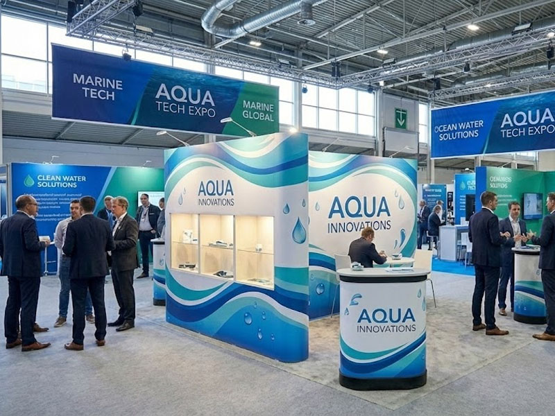 Поп Ап стенд с Шоукейсами