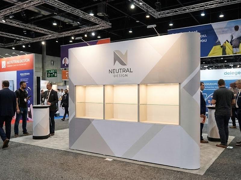 Поп Ап стенд с Шоукейсами