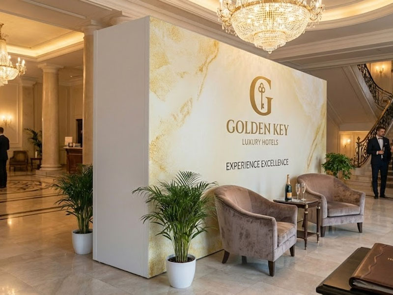 Пресс волл Бренд двустороняя конструкция — вид 2