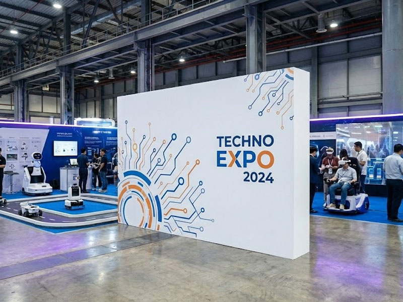 Пресс волл Бренд односторонняя конструкция — вид 3