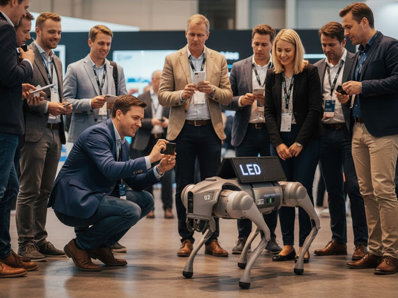 Робособака с LED-экраном