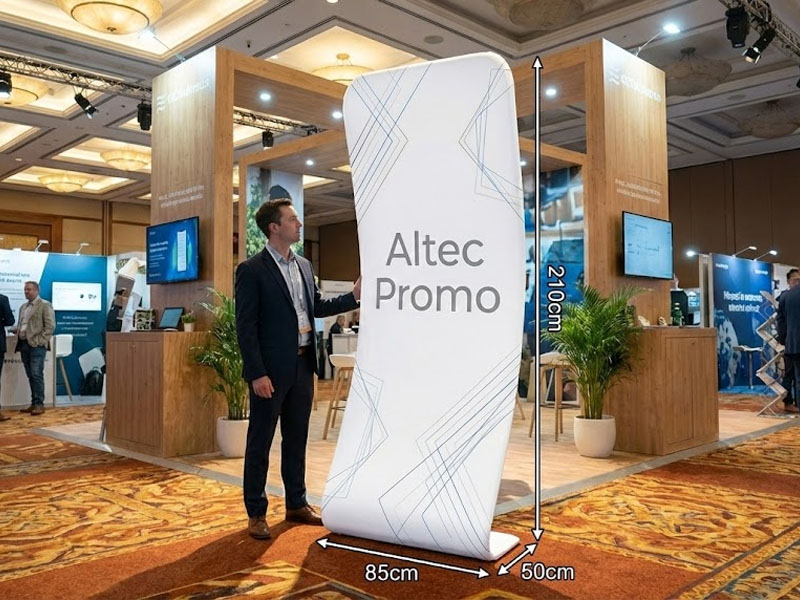 Ролл Ап Тканевый стенд Altec Promo односторонняя печать