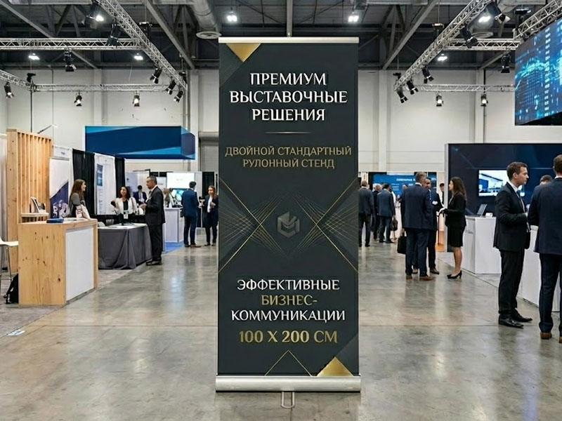 Ролл ап двойной с стандартной стойкой