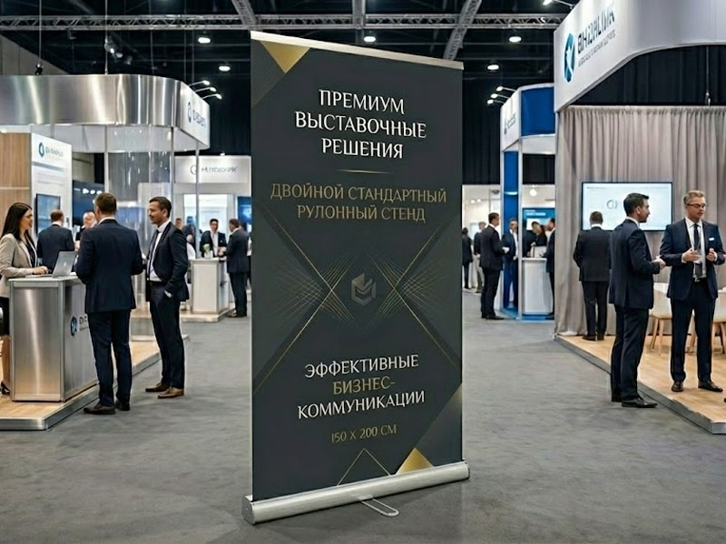 Ролл ап двойной с стандартной стойкой