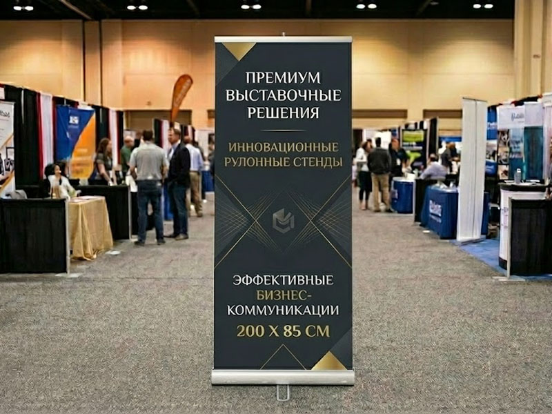 Ролл ап двойной с стандартной стойкой