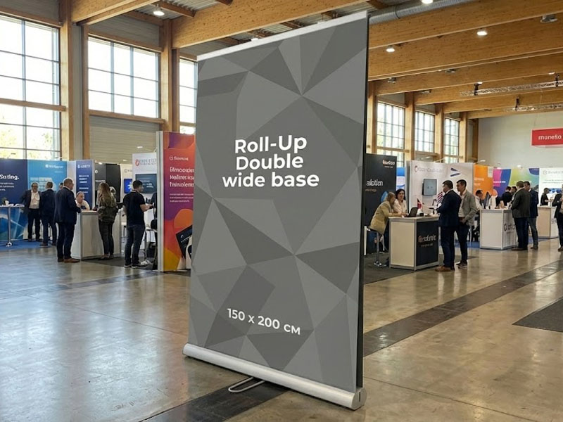 Ролл ап двойной с широкой стойкой