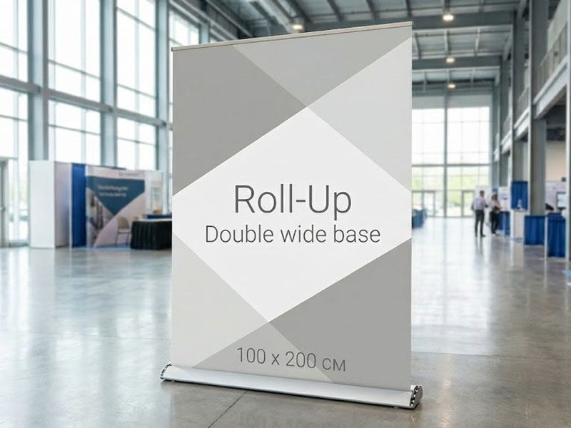 Ролл ап двойной с широкой стойкой