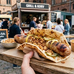 Рулле (свиная сосиска на гриле)