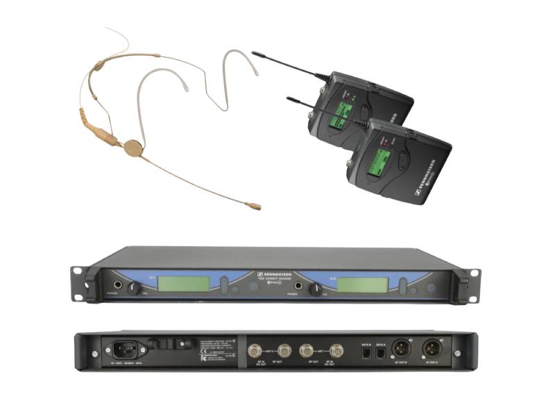 Сдвоенная база ennheiser g2 ew550 с гарнитурами