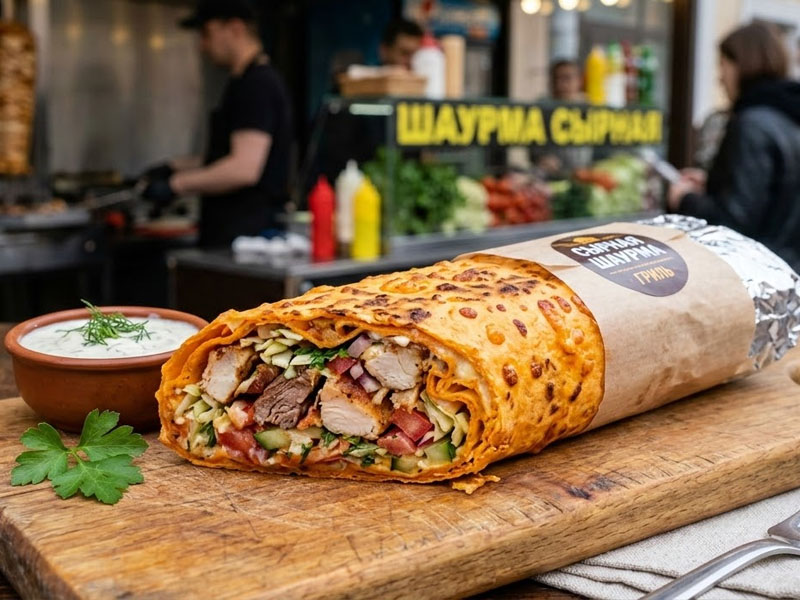 Шаурма в сырном лаваше — вид 5