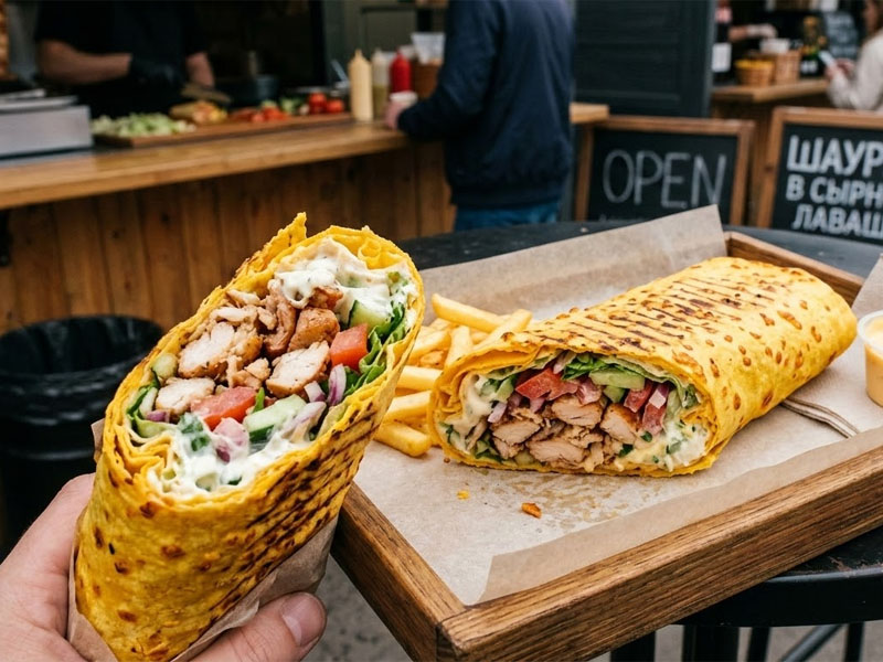Шаурма в сырном лаваше — вид 3