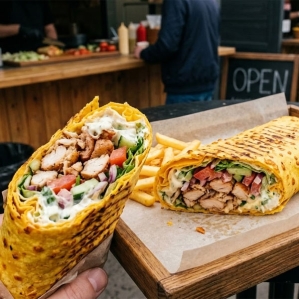 Шаурма в сырном лаваше