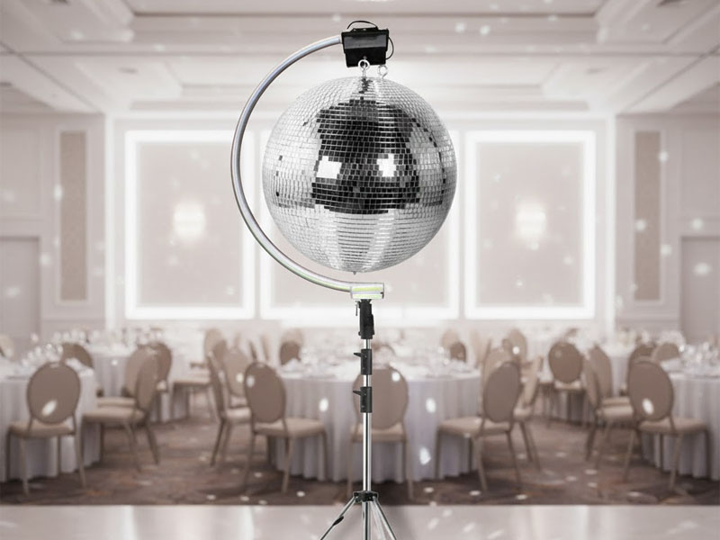 Система подвеса зеркального шара с мотором в форме дуги