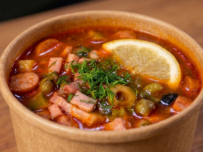Солянка с мясом (обед для персонала) — вид 2