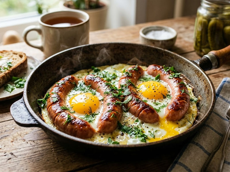 Сосиска в яйце — вид 2