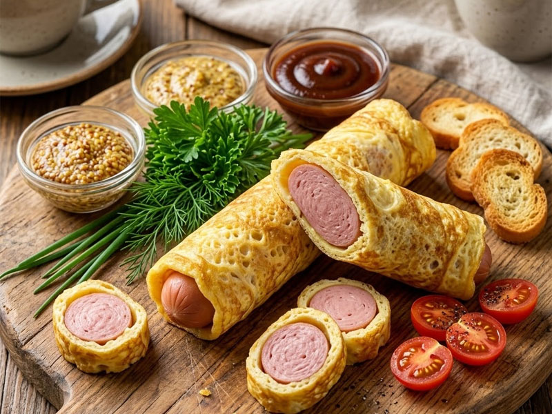 Сосиска в яйце — вид 2