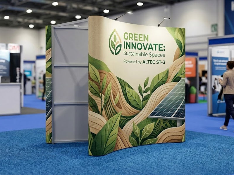 Стенд Altec ST-3 изогнутый односторонняя печать — вид 3