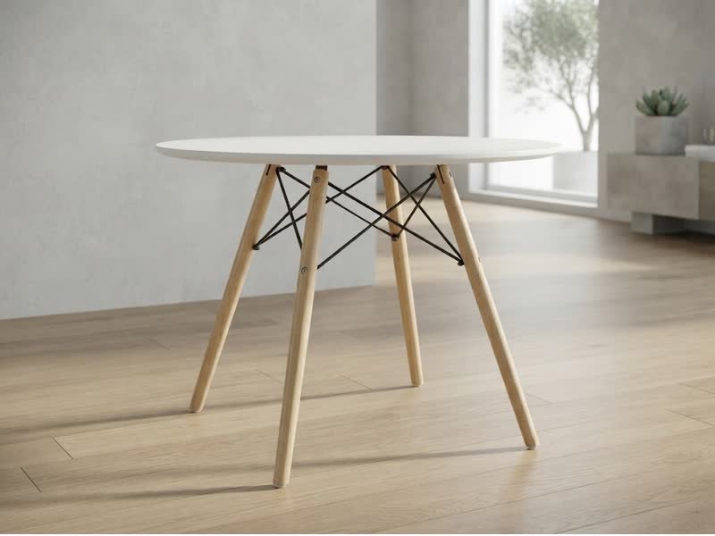 Стол банкетный Eames d-100 см белый — вид 2