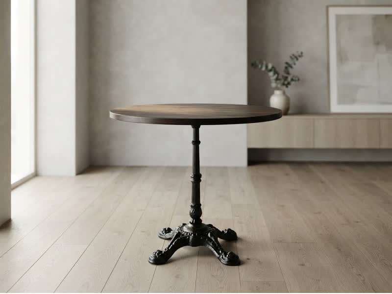 Стол Cafe table d-70 см черный — вид 2