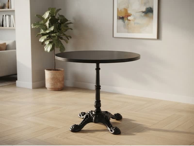 Стол Cafe table d-70 см черный — вид 3