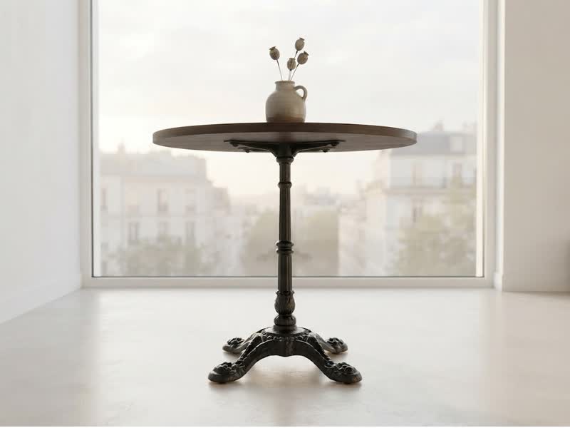Стол Cafe table d-70 см черный — вид 4