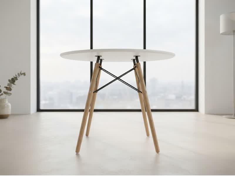 Стол Eames d-70 см белый — вид 4