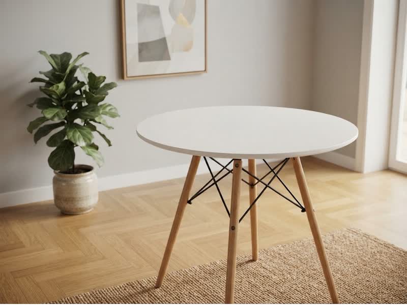 Стол Eames d-80 см с кромкой — вид 3