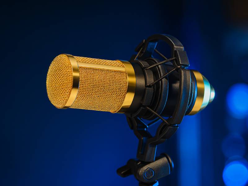 Студийный микрофон золотой ICM TL-04