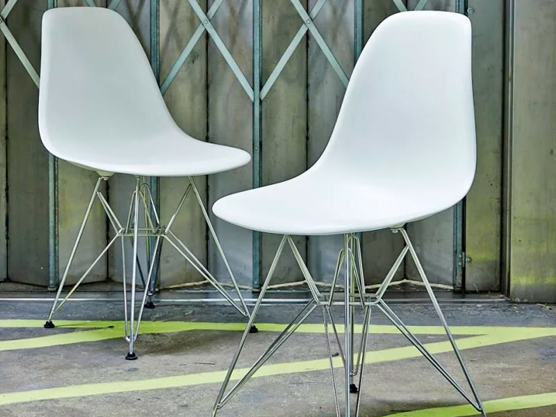 Стул Eames металл белый — вид 3