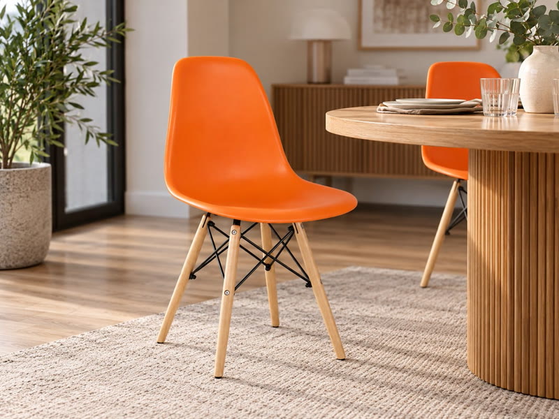 Стул Eames оранжевый — вид 2
