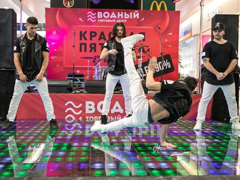 Светодиодный светящийся танцпол со стеклянным покрытием