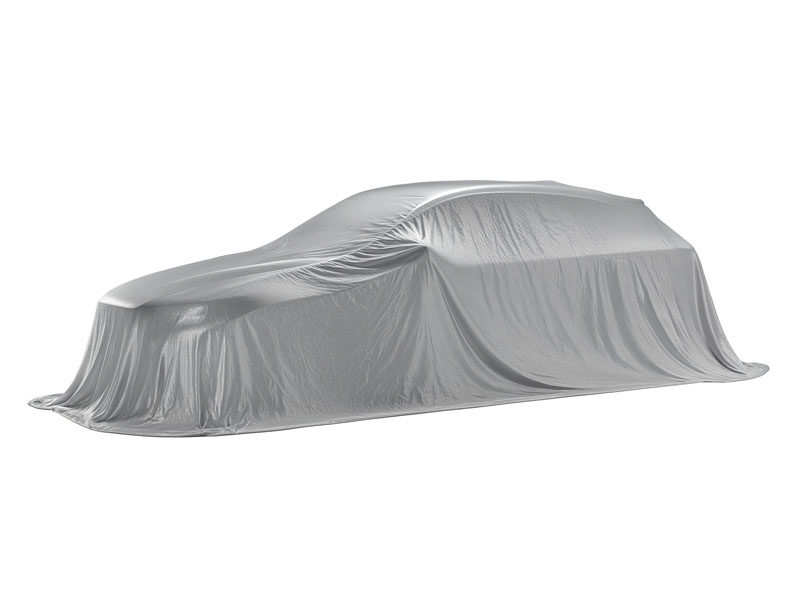 Тканевое покрывало серебристое для презентации автомобиля