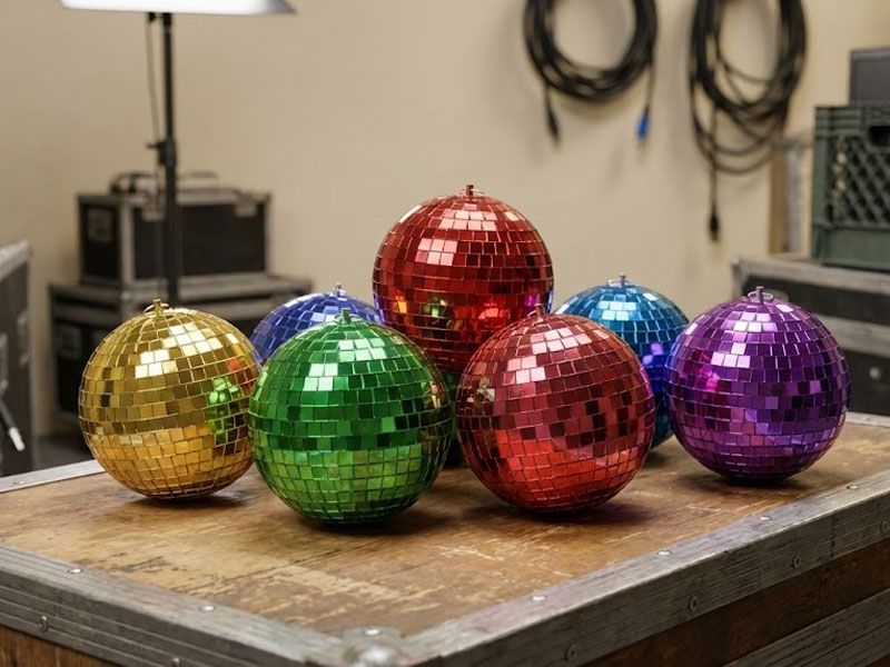 Цветные зеркальные шарики 8 см диаметром