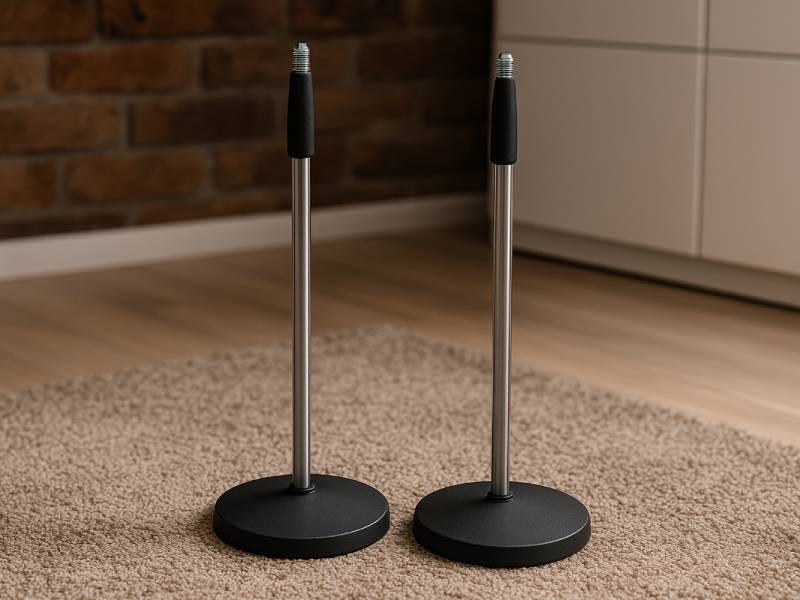 Вертикальная стойка блестящая на блинчике-утяжелителе König & Meyer