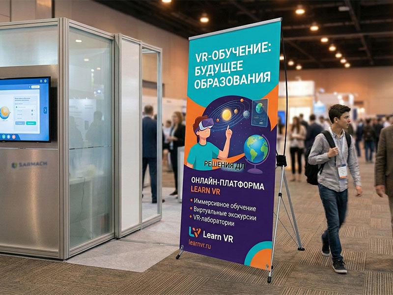 X-БАННЕР Стандарт с печатью полипропилен — вид 2