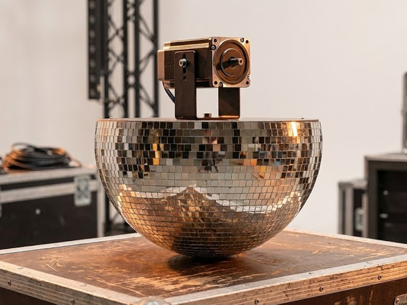 Зеркальная полусфера с мотором настольного или потолочного крепления