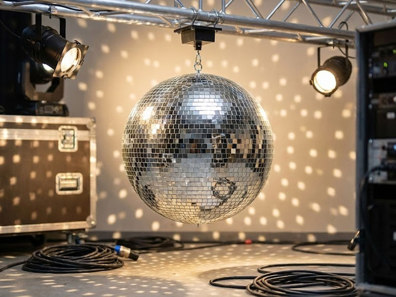 Зеркальный шар или дискобол (серебряный или цветной)