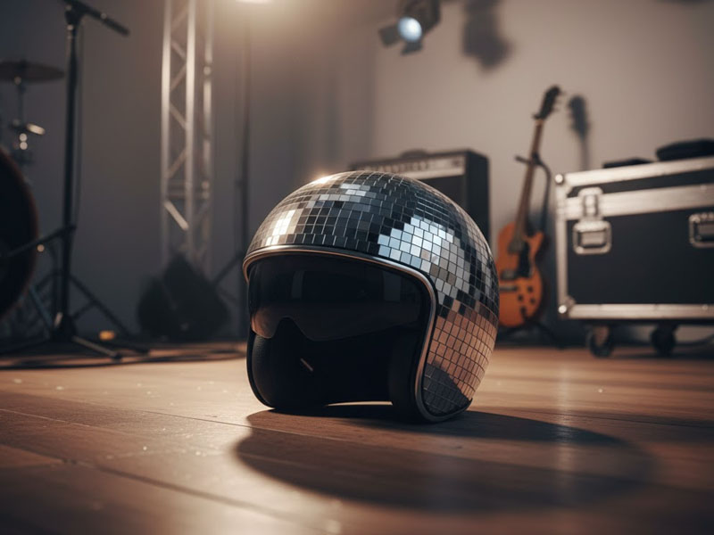 Зеркальный шлем в стиле ДИСКО
