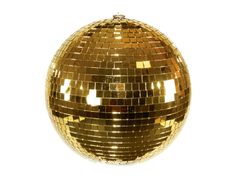 Золотые зеркальные шары